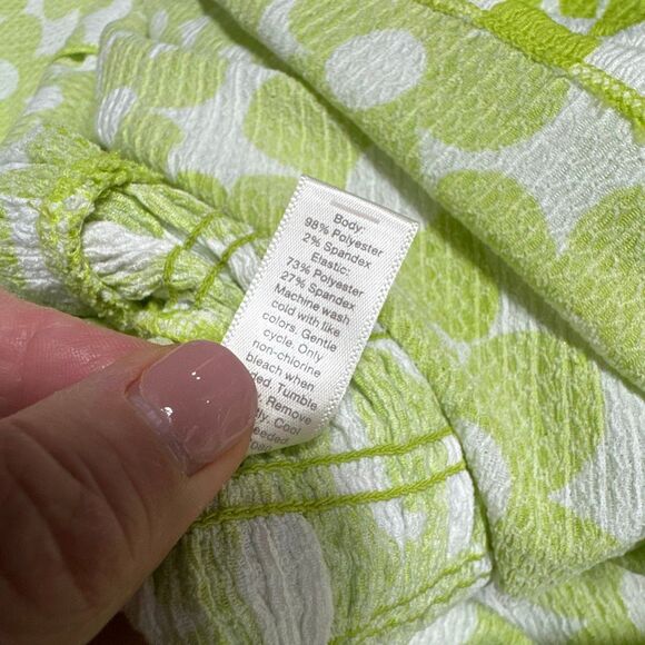 Cato Womens Lime Green Floral Flutter Sleeve Dress Size XL NEW - Picture 7 of 7